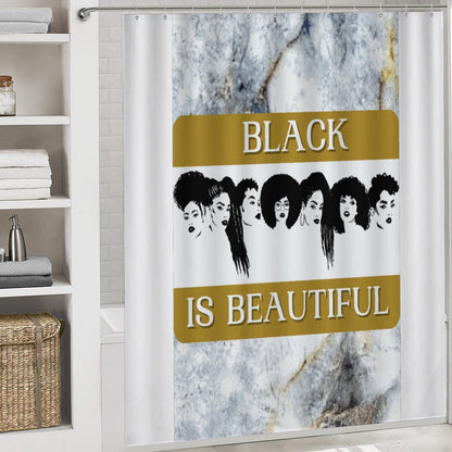 Shower Curtain Set with 3 Rugs