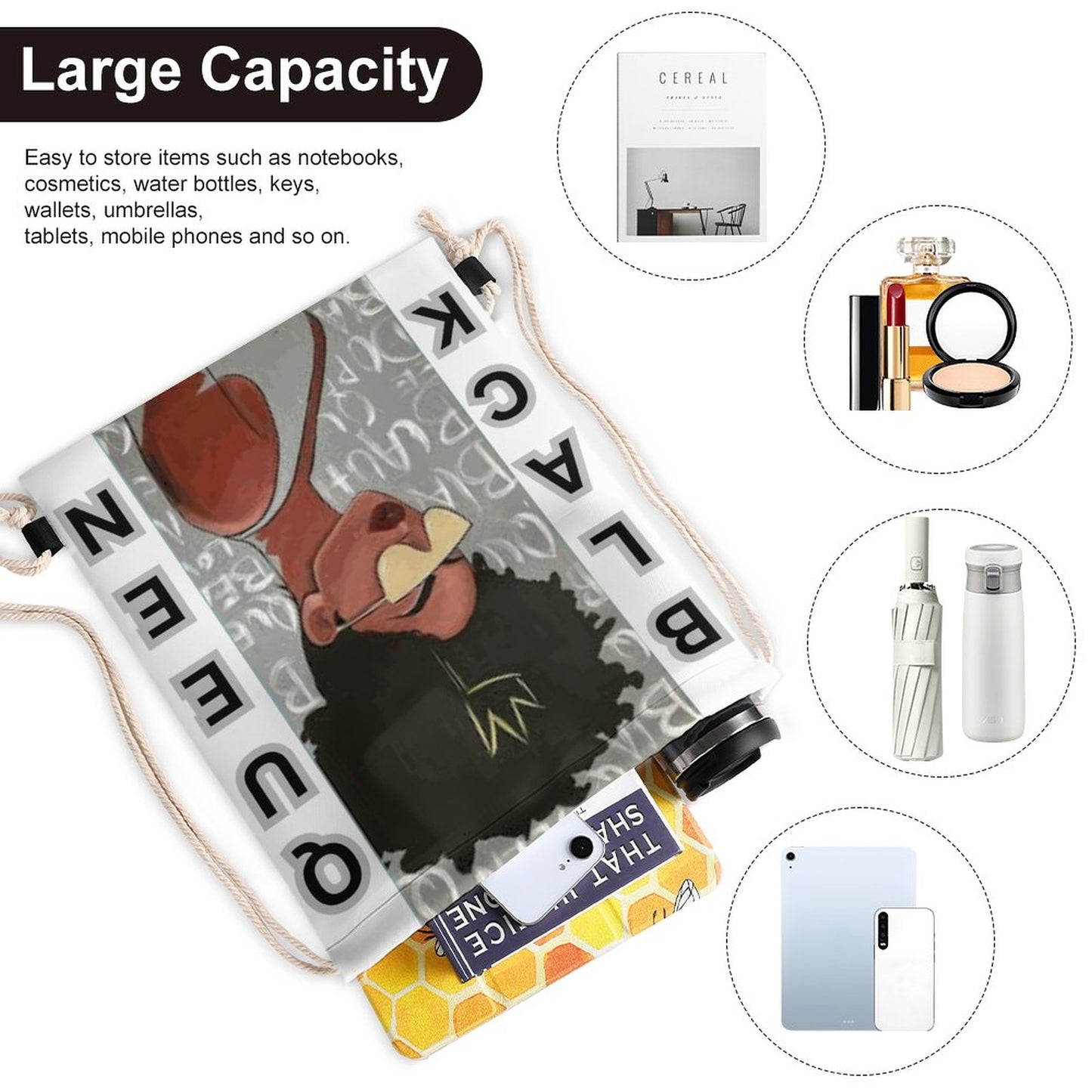DTG Drawstring Backpack(One-sided Printing)