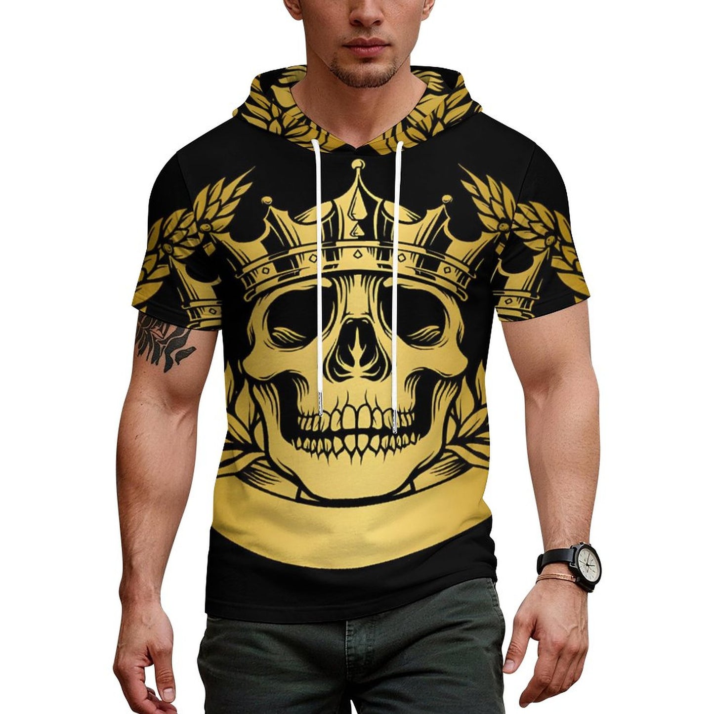 280gsm Men's Mid Sleeved Hoodie(All-Over Printing)
