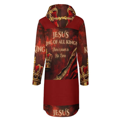 230gsm Long Sleeve Hoodie Dress(All-Over Printing）