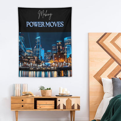 MAKING POWER MOVES Wall Art with Vertical Tapestry