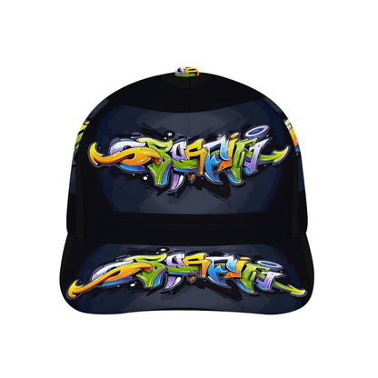 COLORFUL GRAFFITI Bent Fitted Cap