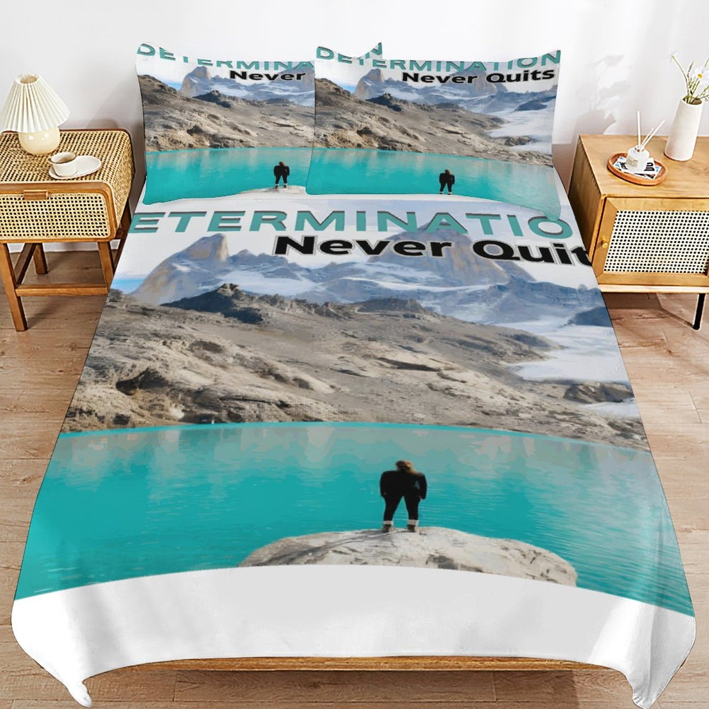 3-Piece Bedding Set-90"x90"/ 229x229cm (Dual-sided Printing)