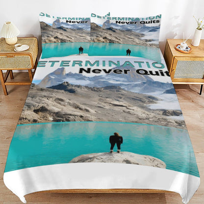 3-Piece Bedding Set-90"x90"/ 229x229cm (Dual-sided Printing)