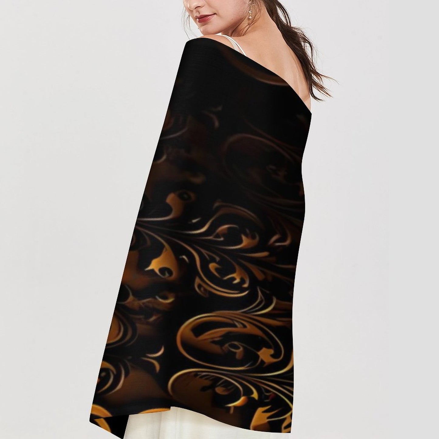 Cashmere-like Tassel Scarf (All-Over Printing)