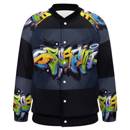 COLORFUL GRAFFITI Men's Baseball Jacket-*2XS-6XL