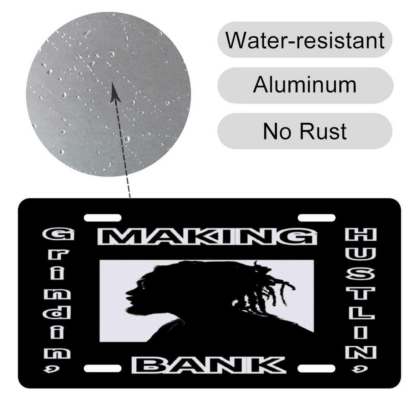Car License Plate-11.8”x5.9”-MAKING BANK
