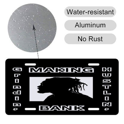 Car License Plate-11.8”x5.9”-MAKING BANK