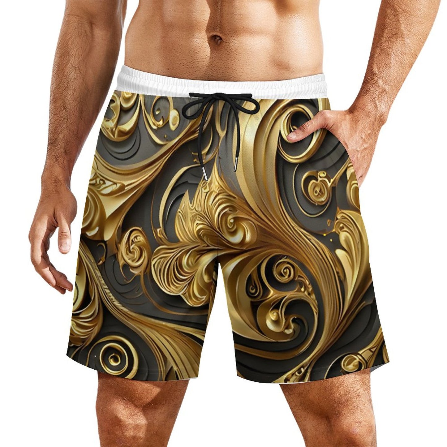 Men's Beach Shorts with 4 Pockets