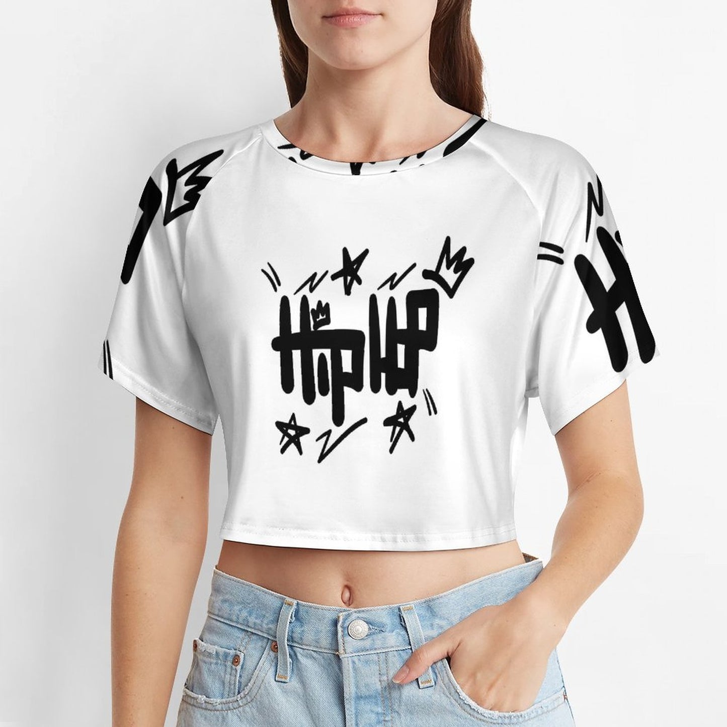Short Sleeve Navel Shirt Baby Tee NT29 (All-Over Printing)