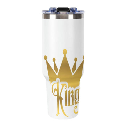 40oz Insulated Tumbler with Handle and Straw