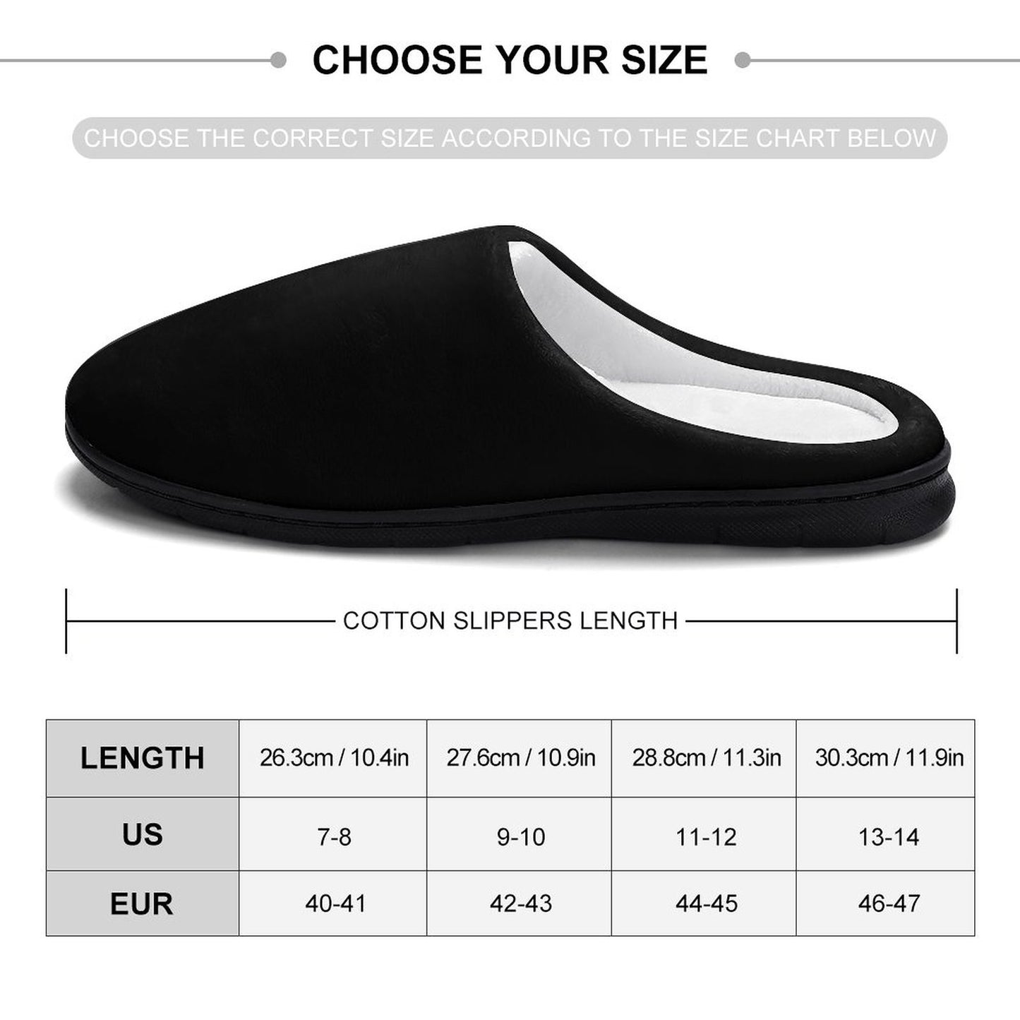 Personalized Men's Cotton Slippers (All-Over Printing)