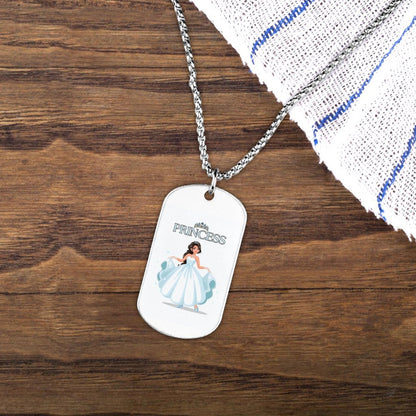 Memorial Necklace with Titanium Steel Square Pendant