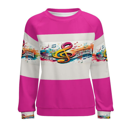 MUSIC GRAFFITI Raglan Sweatshirt-SMALL-3XL