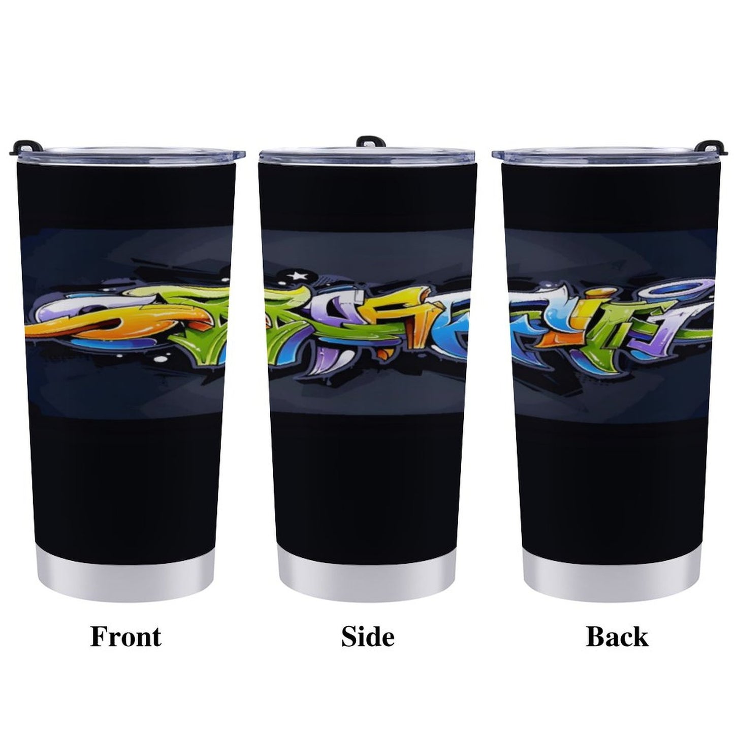 COLORFUL GRAFFITI Travel Mug Set with Cleaning Kit