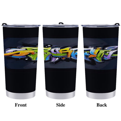 COLORFUL GRAFFITI Travel Mug Set with Cleaning Kit