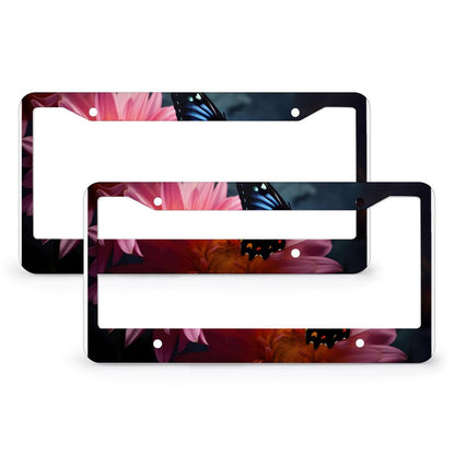 License Plate Frames with 4 Round Holes (1 Pair)