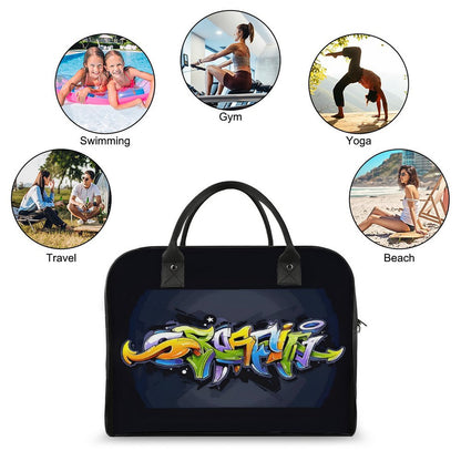 COLORFUL GRAFFITI Travel Bag with double zippers (waterproof)