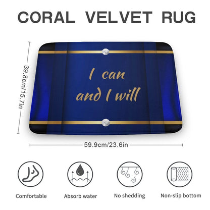 Coral Velvet Rug-15.7"x23.6"/ 40x60cm