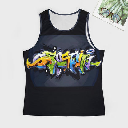 COLORFUL GRAFFITI Men's Next Level Tank Top-SMALL-5XL