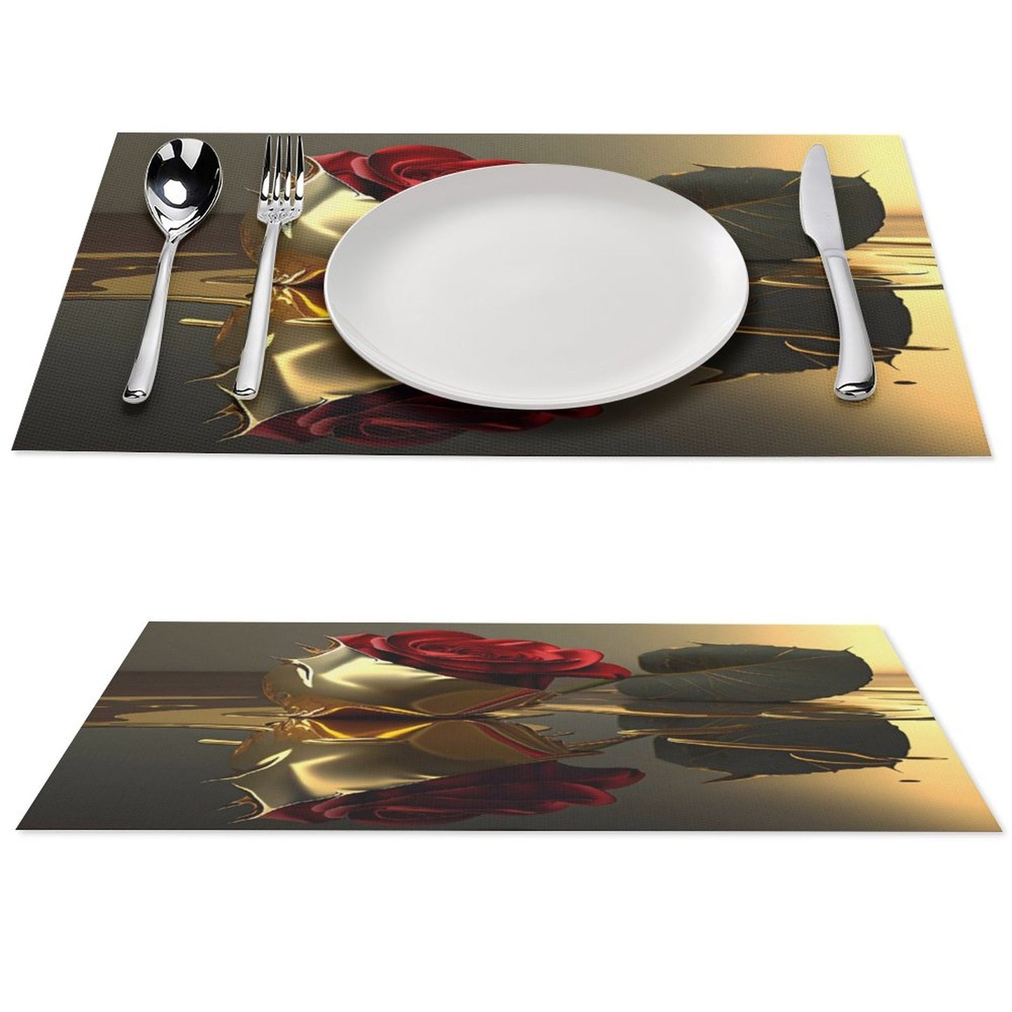 ROSE IN GOLD PVC Placemats
