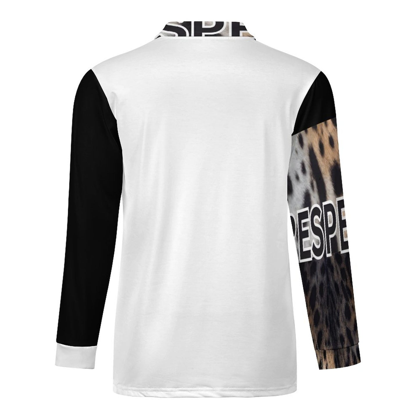 Quarter Zip Men's Long Sleeve POLO Shirt RL (All-Over Printing)