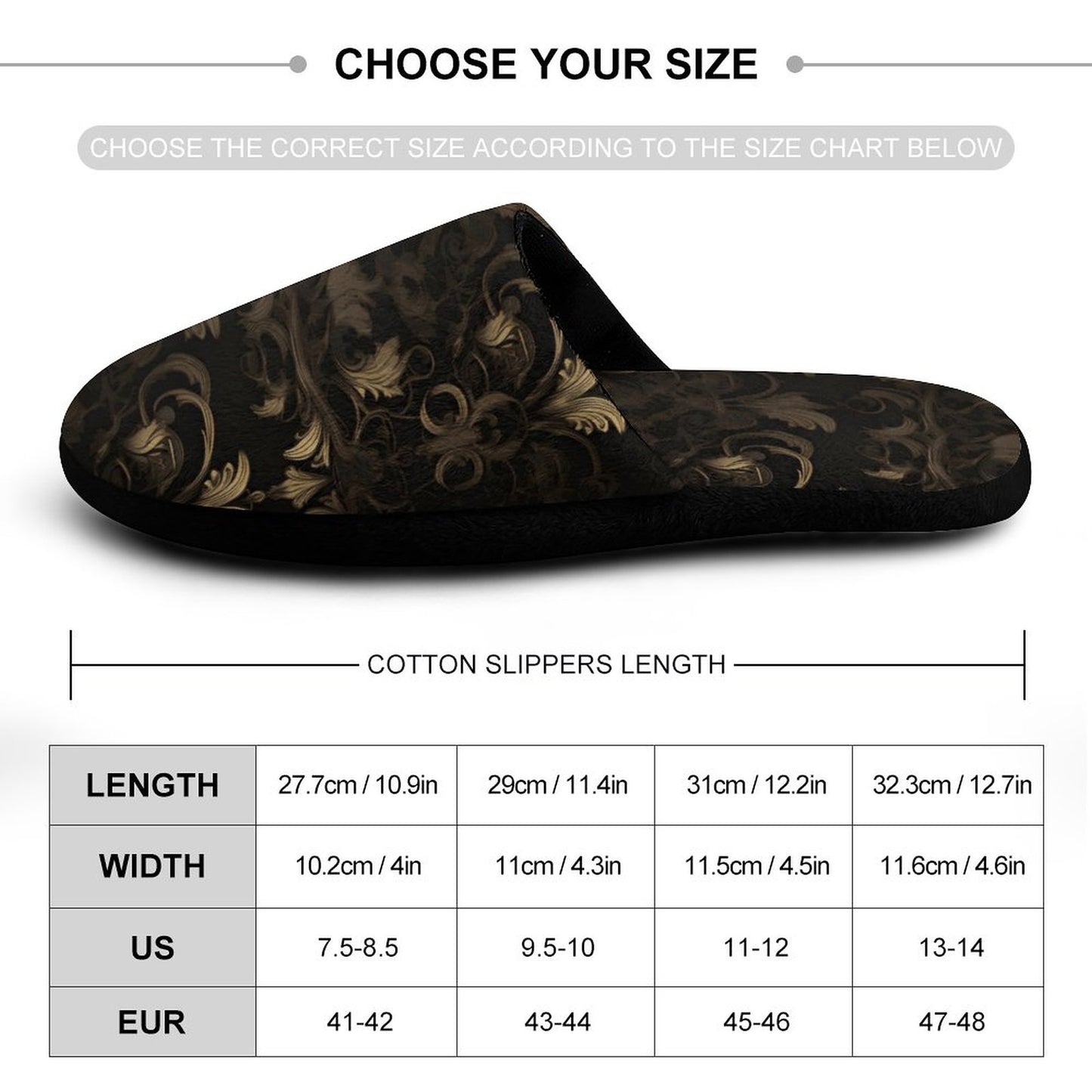 Flannel Men's Cotton Slippers
