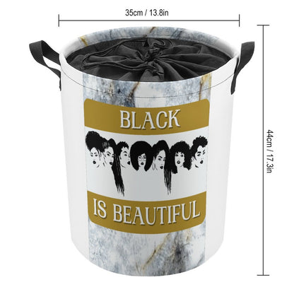 Drawstring collapsible Laundry Basket