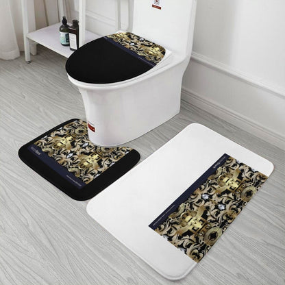 Coral Velvet Restroom Rug Set of 3-19.7"x31.5"/50x80cm