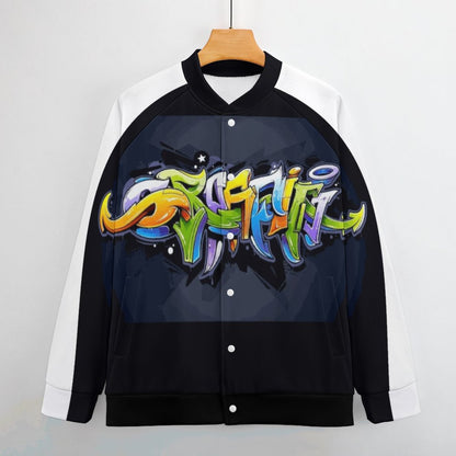 COLORFUL GRAFFITI Men's Baseball Jacket-*2XS-6XL
