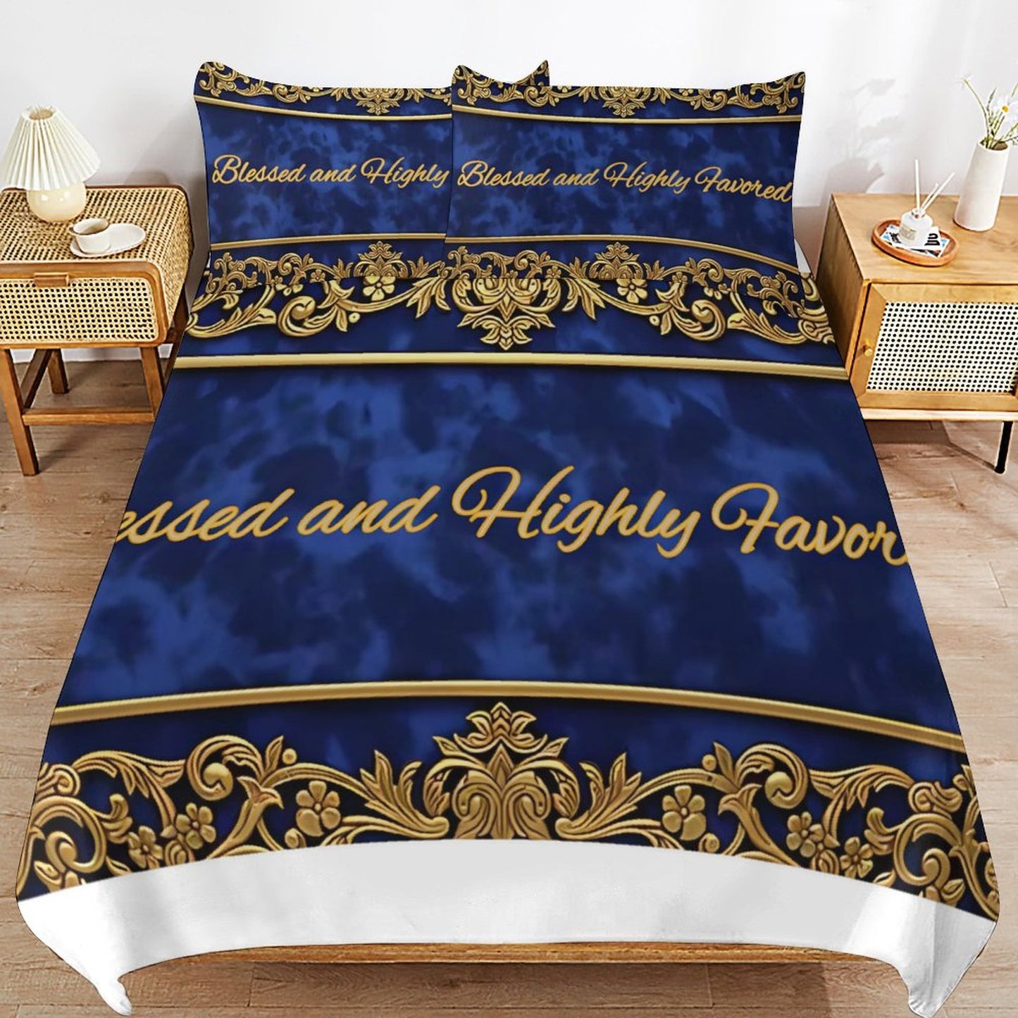 3-Piece Bedding Set-102"x90"/ 259x229cm (Dual-sided Printing)
