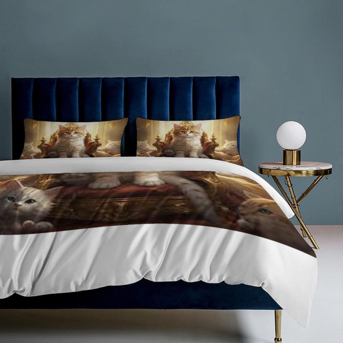 3-Piece Bedding Set-86"×70"/ 218×177cm (Dual-sidede Printing)