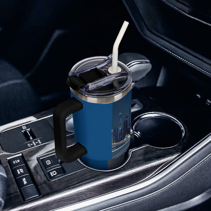 40oz Insulated Tumbler with Handle and Straw