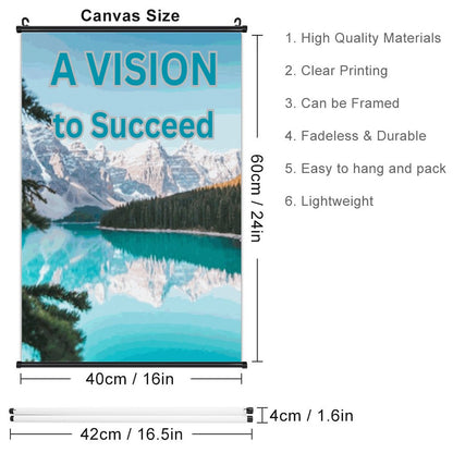Canvas Hanging Poster with Scrolls-16"x24"/ 40x60cm