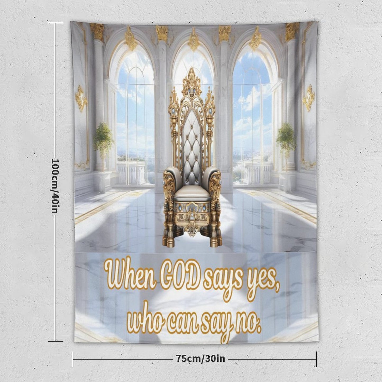 Wall Art with Vertical Tapestry