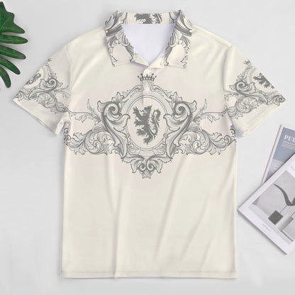 Custom Polo Shirts with All-Over printing Design Straight B612