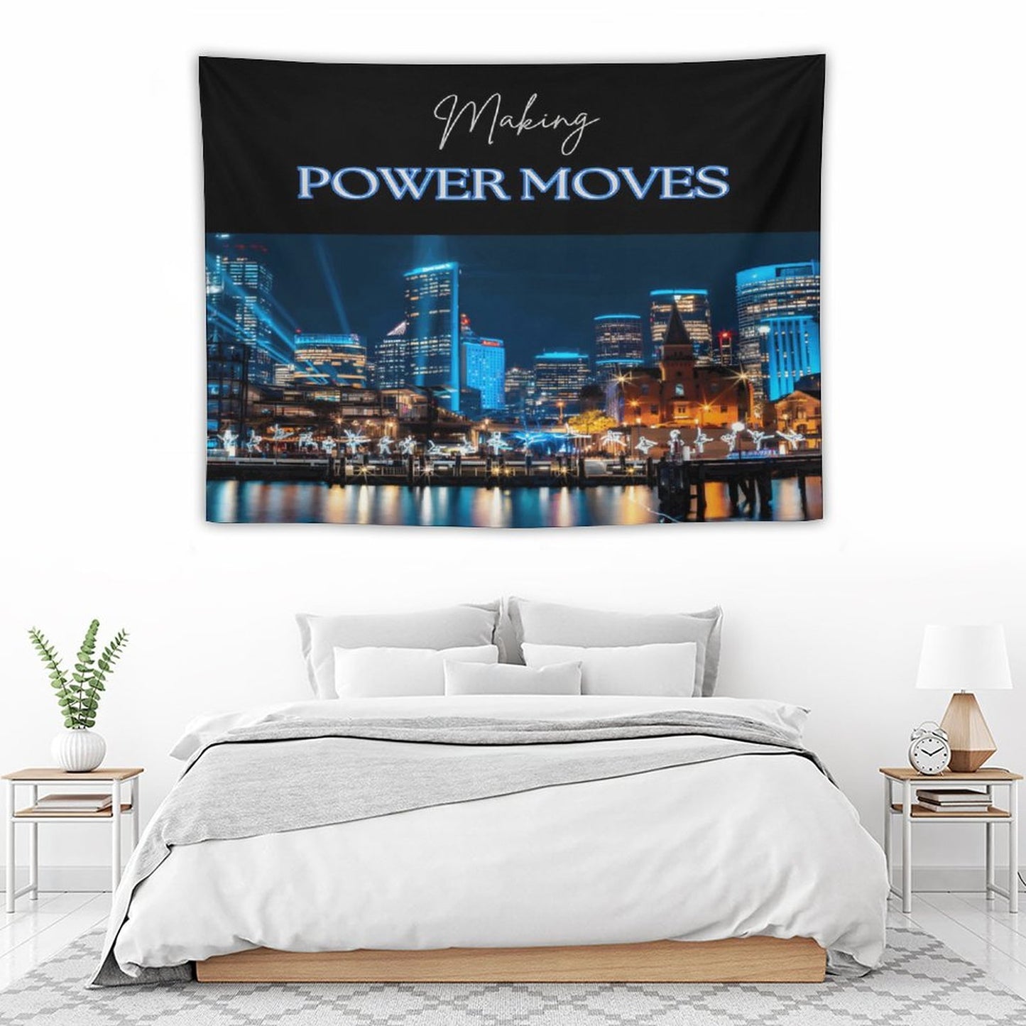 MAKING POWER MOVES Horizontal Tapestry--30x40 in/ 40x60 in