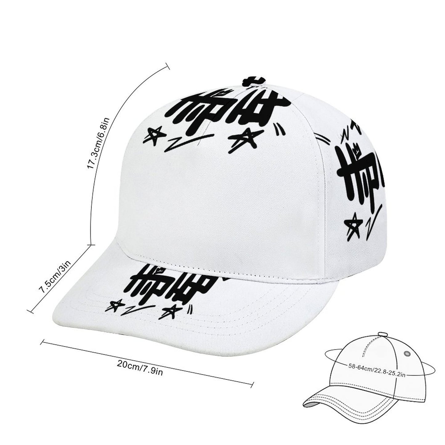 Bent Fitted Cap (All-Over Printing)