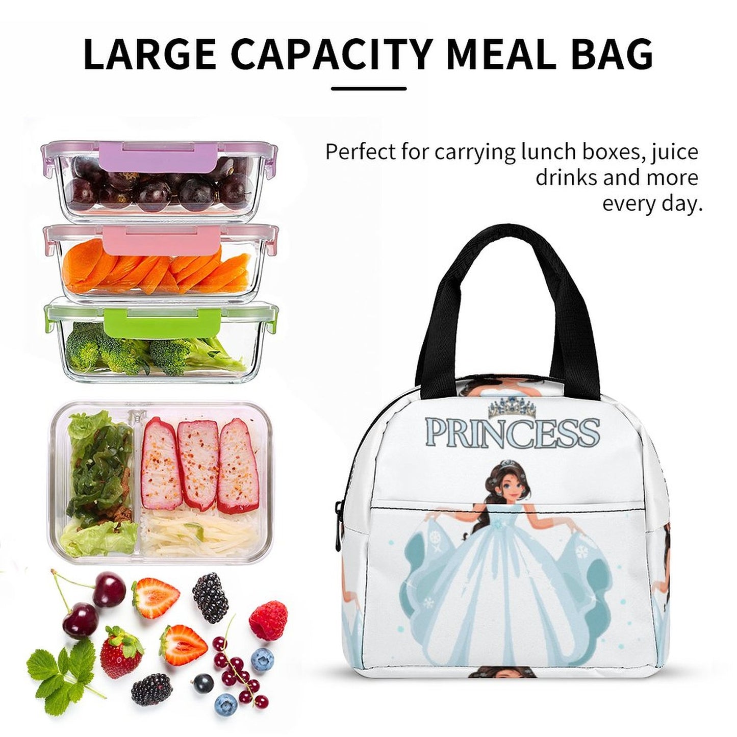 Insulated Lunch Bag with Pocket (All-Over Printing)