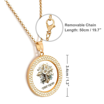 Rhinestone-Embellished Necklace(Partial Printing)