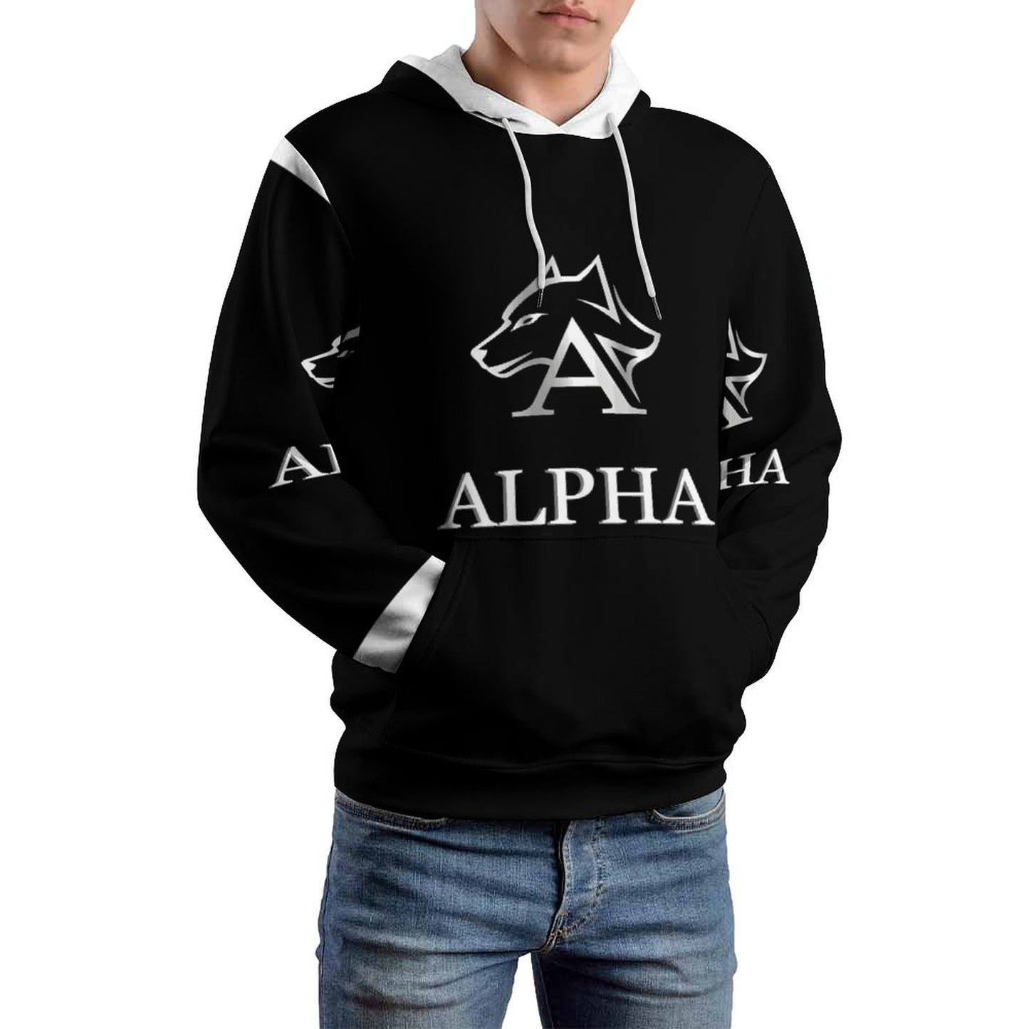 230gsm Men's Personalized Hoodie with Double-layer Cap (All-Over Printing)