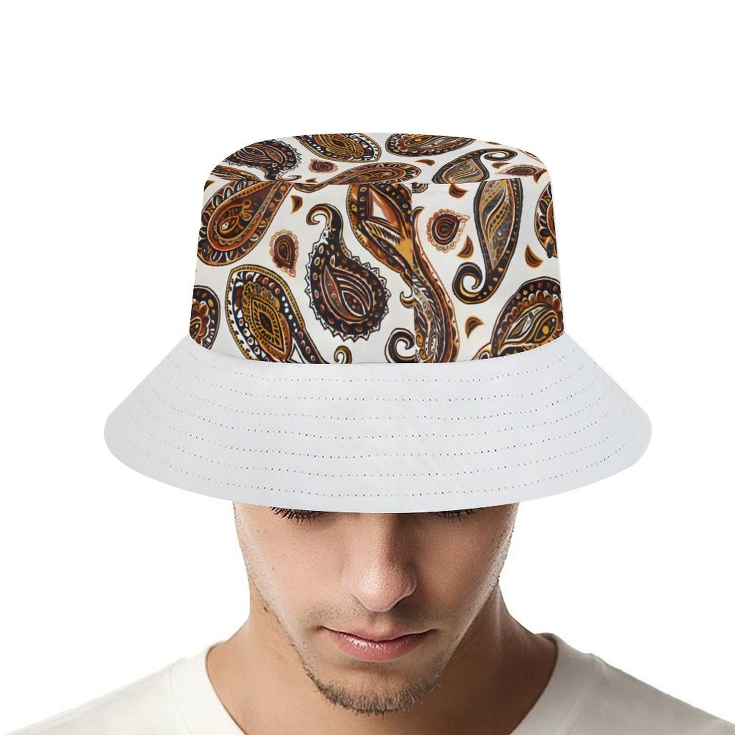 ORANGE PAISLEY Unisex Bucket Hat