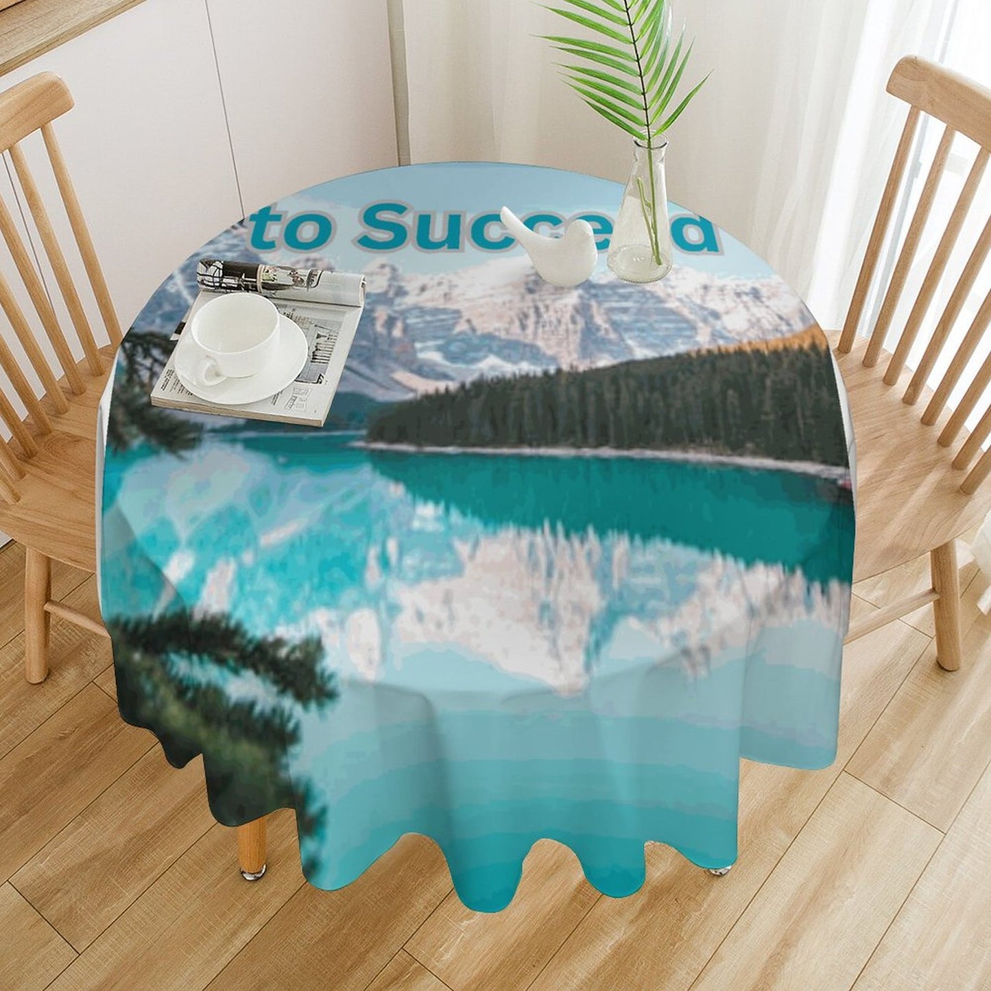 Round Tablecloth on Round Table