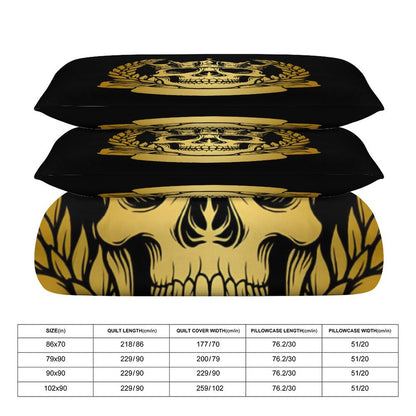 3-Piece Bedding Set-86"×70"/ 218×177cm (Dual-sideded Printing)