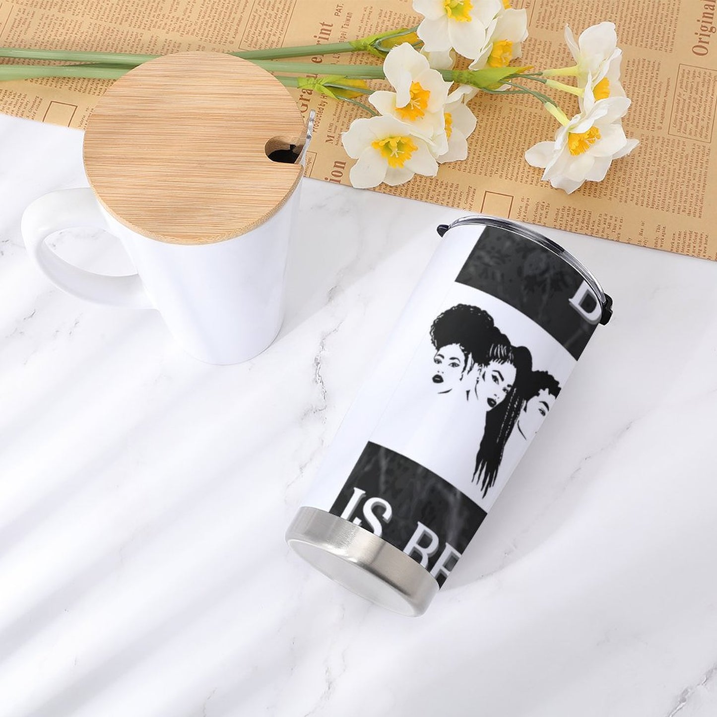 Car Travel Coffee Mug with Lid (All-Over Printing)