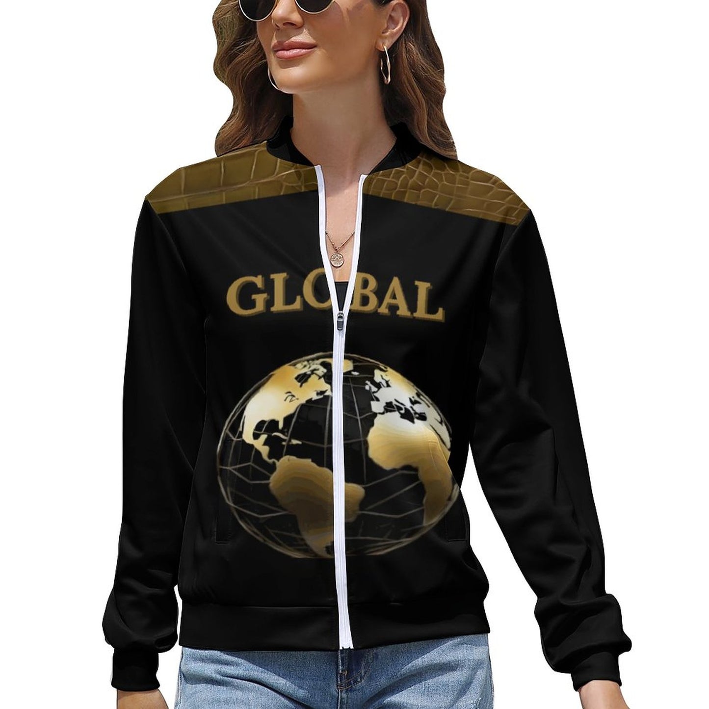 Women's Zipper Jacket LLJK (All-Over Printing)