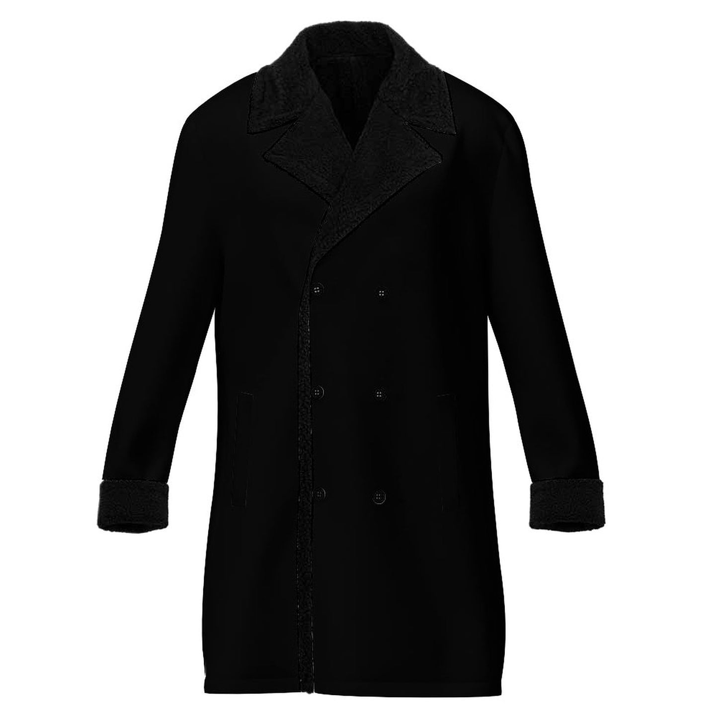Double Breasted Suit Collar Trench Coat(All-Over Printing)