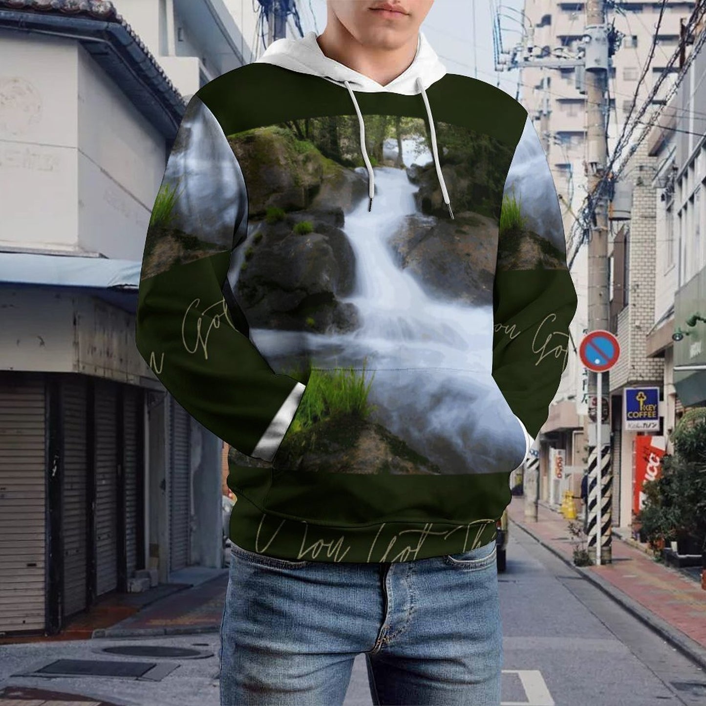 230gsm Men's Cool Hoodie with Double-layer Cap (All-Over Printing)