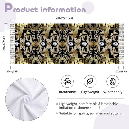 Cashmere-like Tassel Scarf (All-Over Printing)