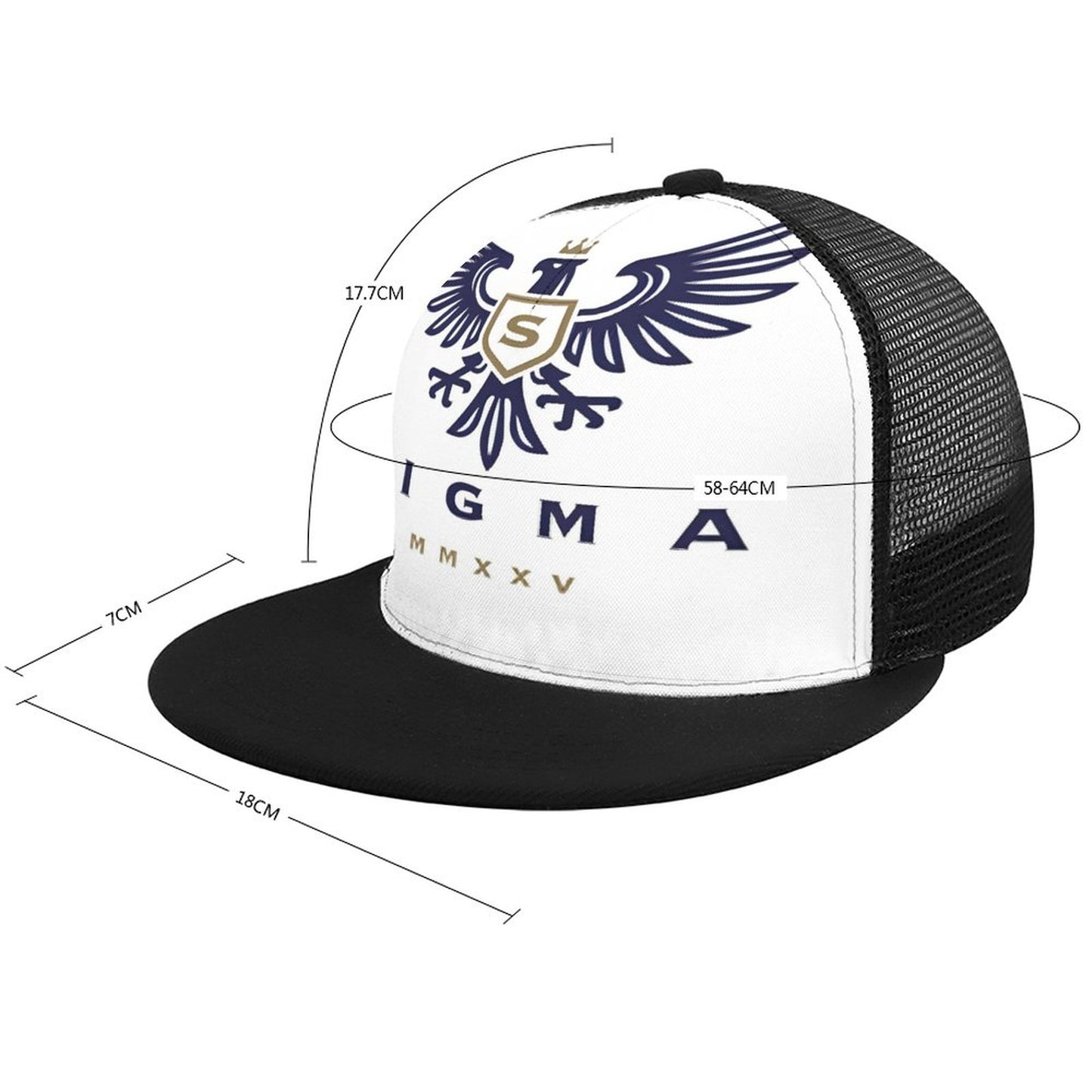 Flat Brim Trucker Hat with Fashion Frontier
